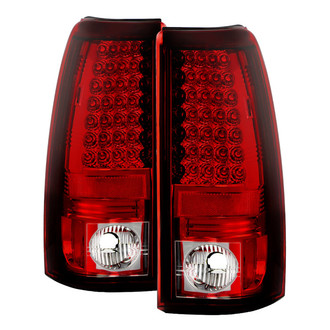 Spyder® - Driver and Passenger Side Chrome/Red LED Tail Lights