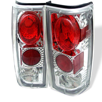 Spyder® ALT-YD-CS1082-C - Driver and Passenger Side Chrome/Red Euro Tail Lights