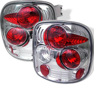 Spyder® - Driver and Passenger Side Chrome/Red Euro Tail Lights