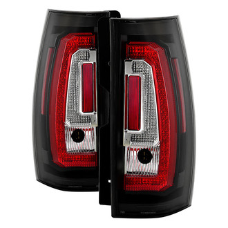 Spyder® - Driver and Passenger Side Black/Red Fiber Optic LED Tail Lights