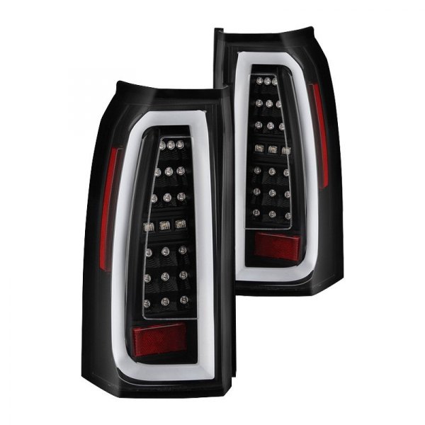 Spyder® - Black Fiber Optic LED Tail Lights, Chevy Suburban