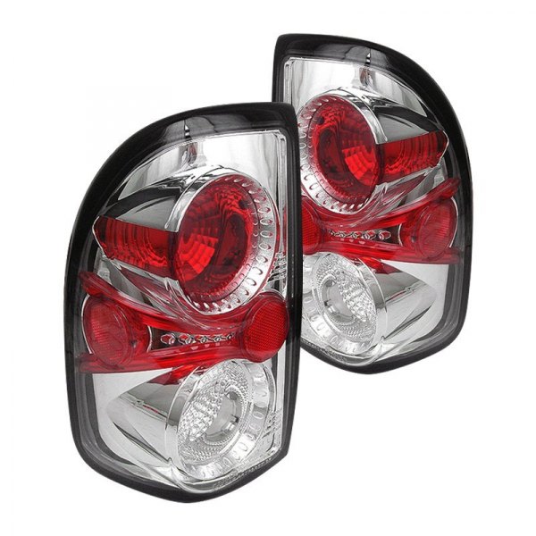 Spyder® - Chrome/Red Euro Tail Lights, Dodge Dakota