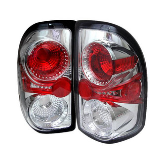 Spyder® - Driver and Passenger Side Chrome/Red Euro Tail Lights