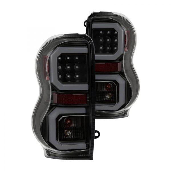 Spyder® - Black/Smoke Fiber Optic LED Tail Lights, Dodge Durango