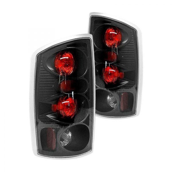 Spyder® - Black/Red Euro Tail Lights, Dodge Ram