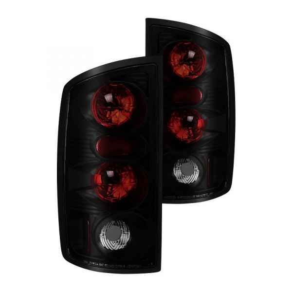 Spyder® - Black Red/Smoke Euro Tail Lights, Dodge Ram