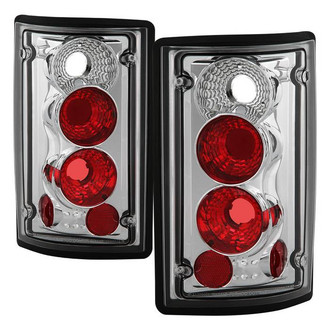 Spyder® - Driver and Passenger Side Chrome/Red Euro Tail Lights