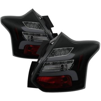 Spyder® - Driver and Passenger Side Black Smoke/Red Sequential Fiber Optic LED Tail Lights