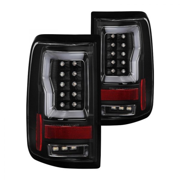 Spyder® - Black Fiber Optic LED Tail Lights, Ford F-150
