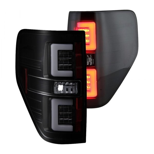 Spyder® - Black/Smoke Fiber Optic LED Tail Lights, Ford F-150