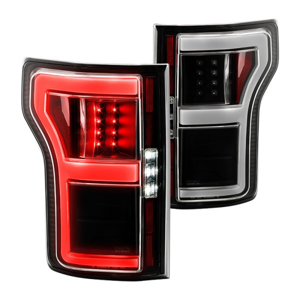 Spyder® - Black Fiber Optic LED Tail Lights, Ford F-150