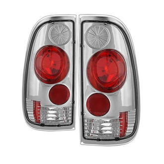 Spyder® - Driver and Passenger Side Chrome/Red Euro Tail Lights