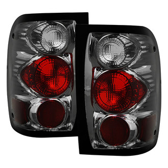 Spyder® ALT-YD-FR98-SM - Driver and Passenger Side Chrome Red/Smoke Euro Tail Lights