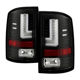 Spyder® ALT-YD-GS14-LBLED-BK - Driver and Passenger Side Black Fiber Optic LED Tail Lights