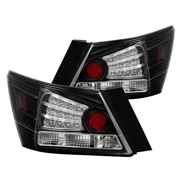 Spyder® - Black Fiber Optic LED Tail Lights, Honda Accord