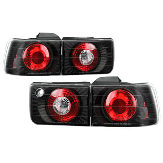 Spyder® - Driver and Passenger Side Black/Red Euro Tail Lights