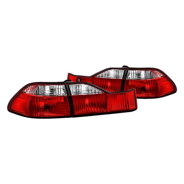 Spyder® - Chrome/Red Factory Style Tail Lights, Honda Accord