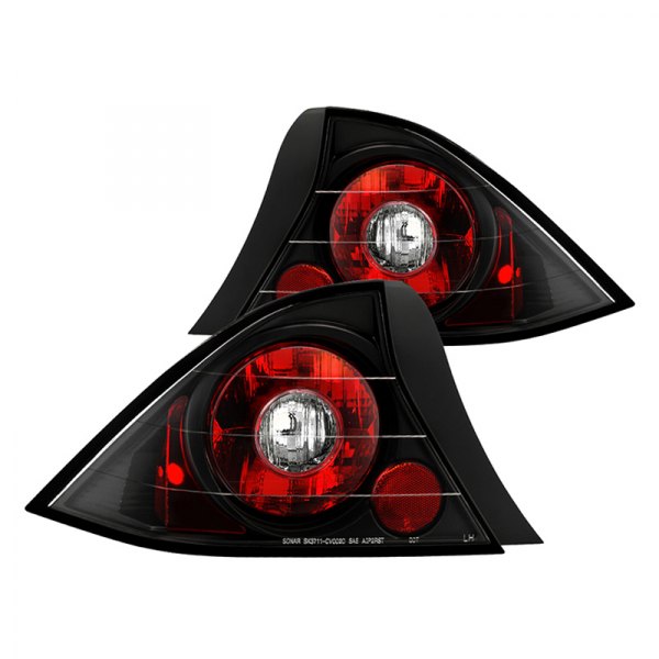 Spyder® - Black/Red Euro Tail Lights, Honda Civic