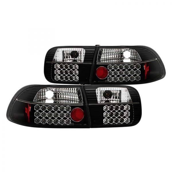 Spyder® - Black LED Tail Lights, Honda Civic