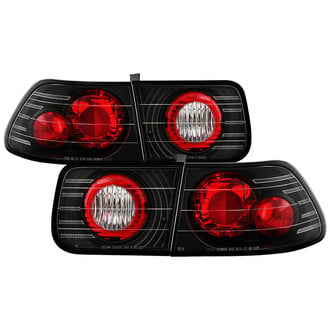 Spyder® - Driver and Passenger Side Black/Red Euro Tail Lights