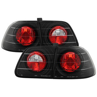Spyder® - Driver and Passenger Side Black/Red Euro Tail Lights