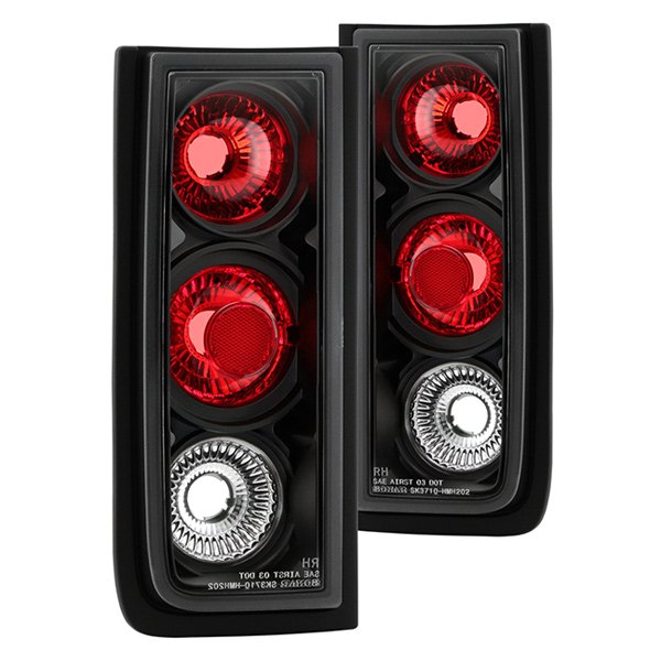 Spyder® - Black/Red Euro Tail Lights, Hummer H2