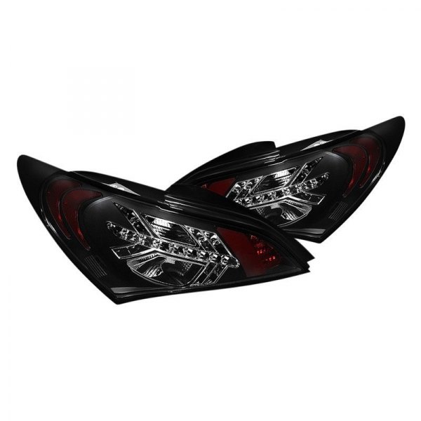 Spyder® - Black/Red LED Tail Lights, Hyundai Genesis Coupe