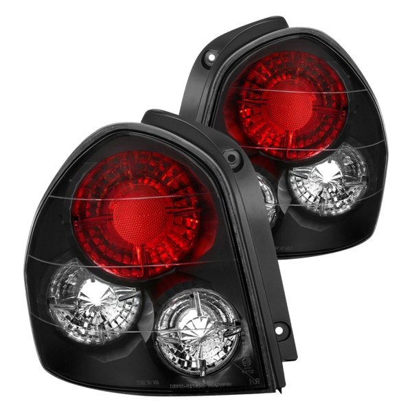 Spyder® - Black/Red Euro Tail Lights, Hyundai Santa Fe