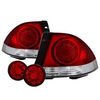 Spyder® - Driver and Passenger Side Chrome/Red LED Tail Lights