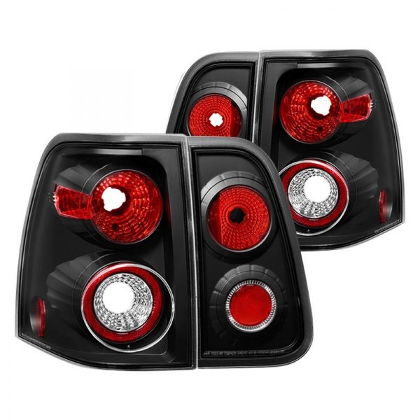 Spyder® - Black/Red Euro Tail Lights, Lincoln Navigator