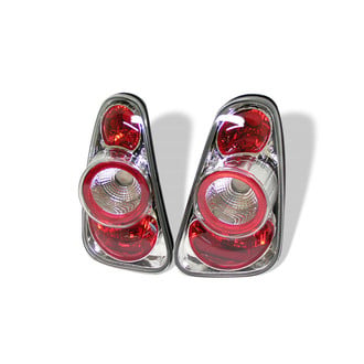Spyder® - Driver and Passenger Side Chrome/Red Euro Tail Lights