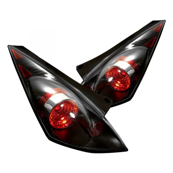 Spyder® - Black/Red Euro Tail Lights, Nissan 350Z