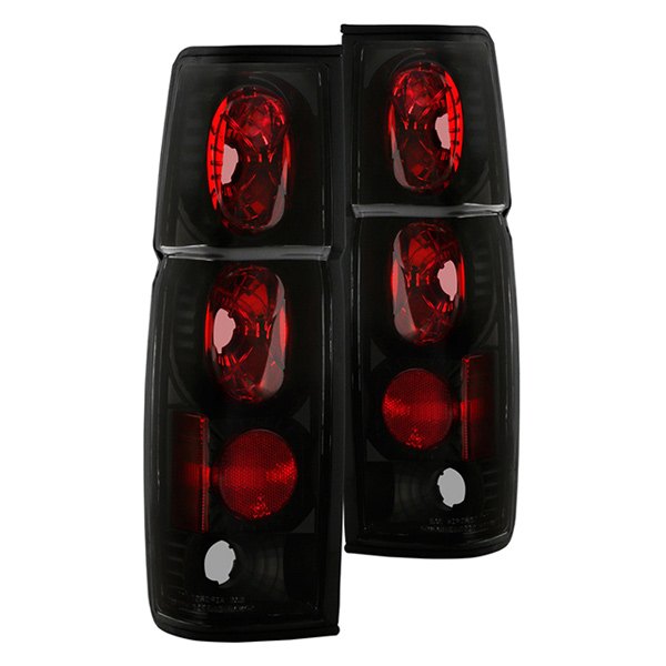 Spyder® - Black Red/Smoke Euro Tail Lights, Nissan Pick Up