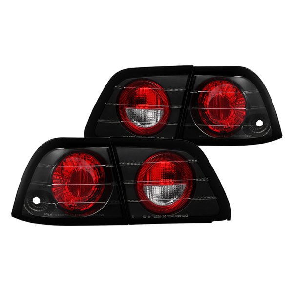 Spyder® - Black/Red Euro Tail Lights, Nissan Maxima