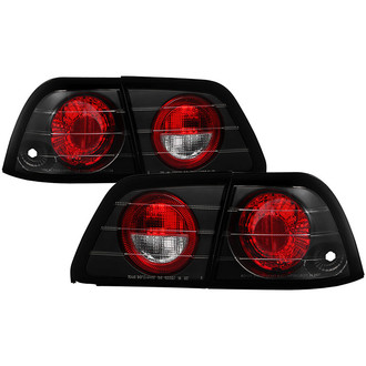Spyder® - Driver and Passenger Side Black/Red Euro Tail Lights