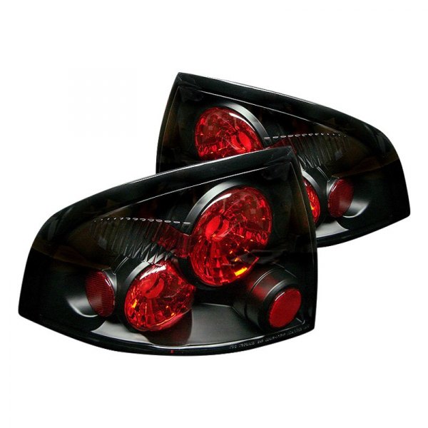 Spyder® - Black/Red Euro Tail Lights, Nissan Sentra