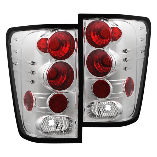 Spyder® - Chrome/Red Euro Tail Lights, Nissan Titan