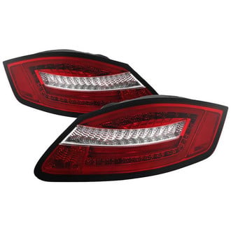 Spyder® - Driver and Passenger Side Chrome/Red Sequential Fiber Optic LED Tail Lights