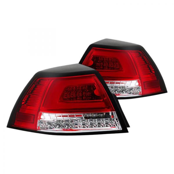 Spyder® - Chrome/Red Fiber Optic LED Tail Lights, Pontiac G8