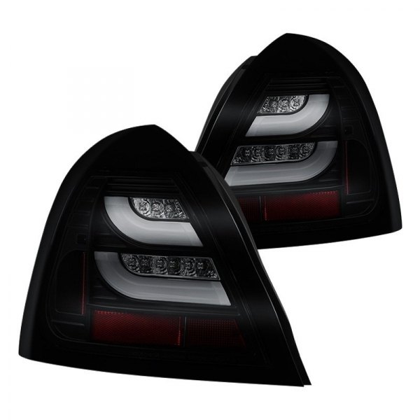 Spyder® - Black/Smoke Fiber Optic LED Tail Lights, Pontiac Grand Prix
