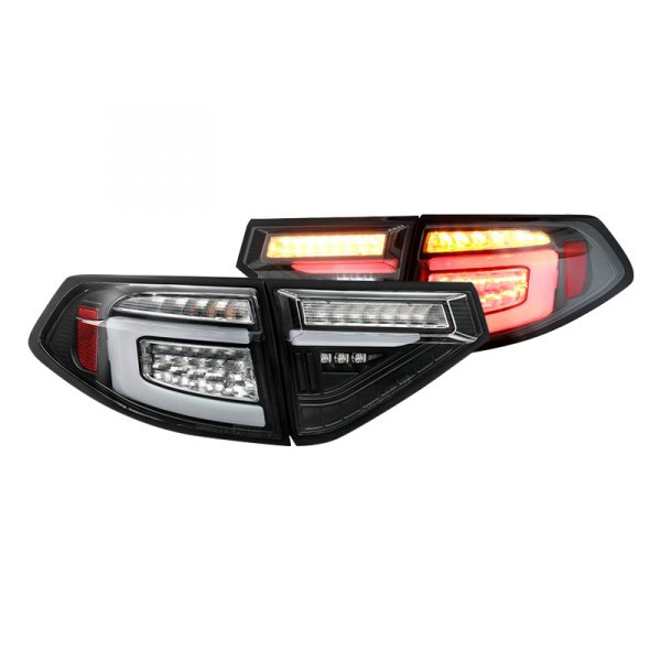 Spyder® - Black Sequential Fiber Optic LED Tail Lights, Subaru WRX