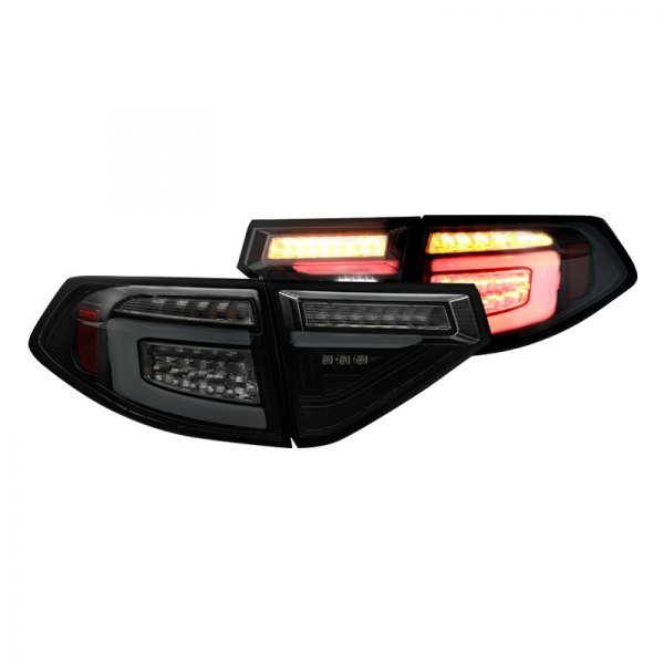 Spyder® - Black/Smoke Sequential Fiber Optic LED Tail Lights, Subaru WRX