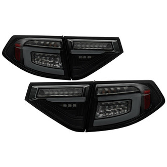 Spyder® - Driver and Passenger Side Black/Smoke Sequential Fiber Optic LED Tail Lights