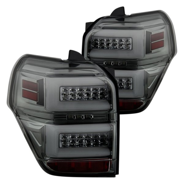 Spyder® - Chrome/Smoke Sequential Fiber Optic LED Tail Lights, Toyota 4Runner