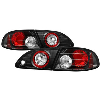 Spyder® - Driver and Passenger Side Black/Red Euro Tail Lights