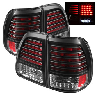Spyder® - Driver and Passenger Side Black/Red Fiber Optic LED Tail Lights