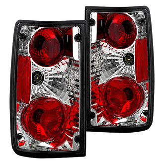 Spyder® ALT-YD-TP89-C - Driver and Passenger Side Chrome/Red Euro Tail Lights