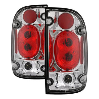 Spyder® - Driver and Passenger Side Chrome/Red Euro Tail Lights