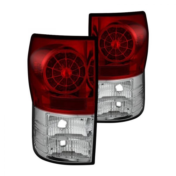 Spyder® - Chrome/Red LED Tail Lights, Toyota Tundra