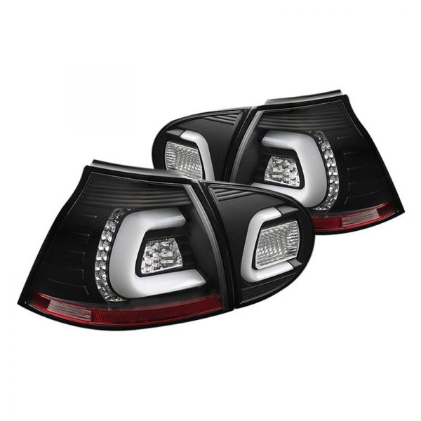 Spyder® - Black Fiber Optic LED Tail Lights, Volkswagen Golf